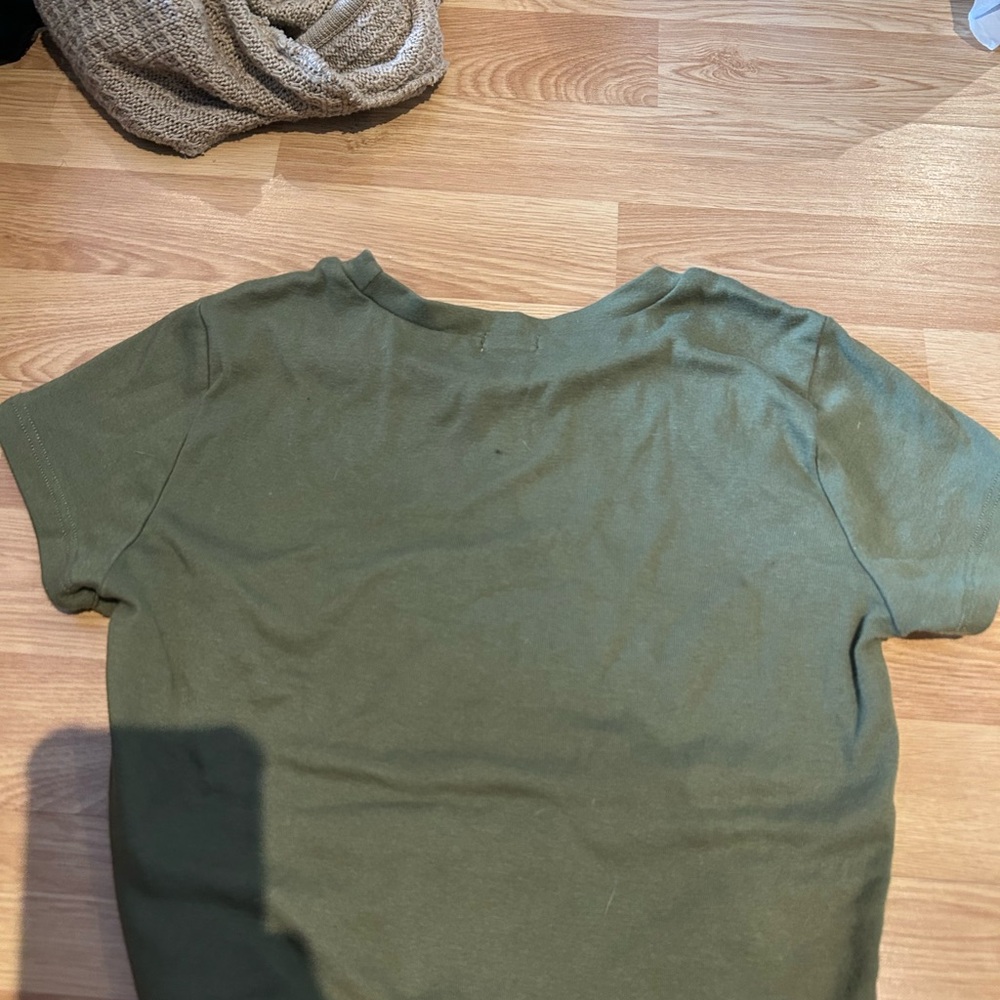 Garage Olive Tee with Graphic Design - Picture 3 of 3